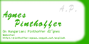 agnes pinthoffer business card